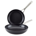 KitchenAid Hard Anodized Induction Nonstick Frying Pan Set, 8.25 in and 10 in, Matte Black