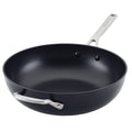 KitchenAid Hard Anodized Induction Nonstick Stir Fry Pan / Wok with Helper Handle, 12.25 in, Matte Black