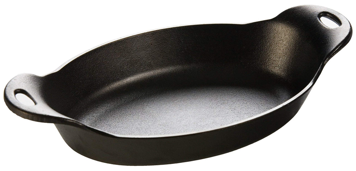Lodge Heat-Enhanced Seasoned Cast Iron Oval Serving Dish, 36 oz
