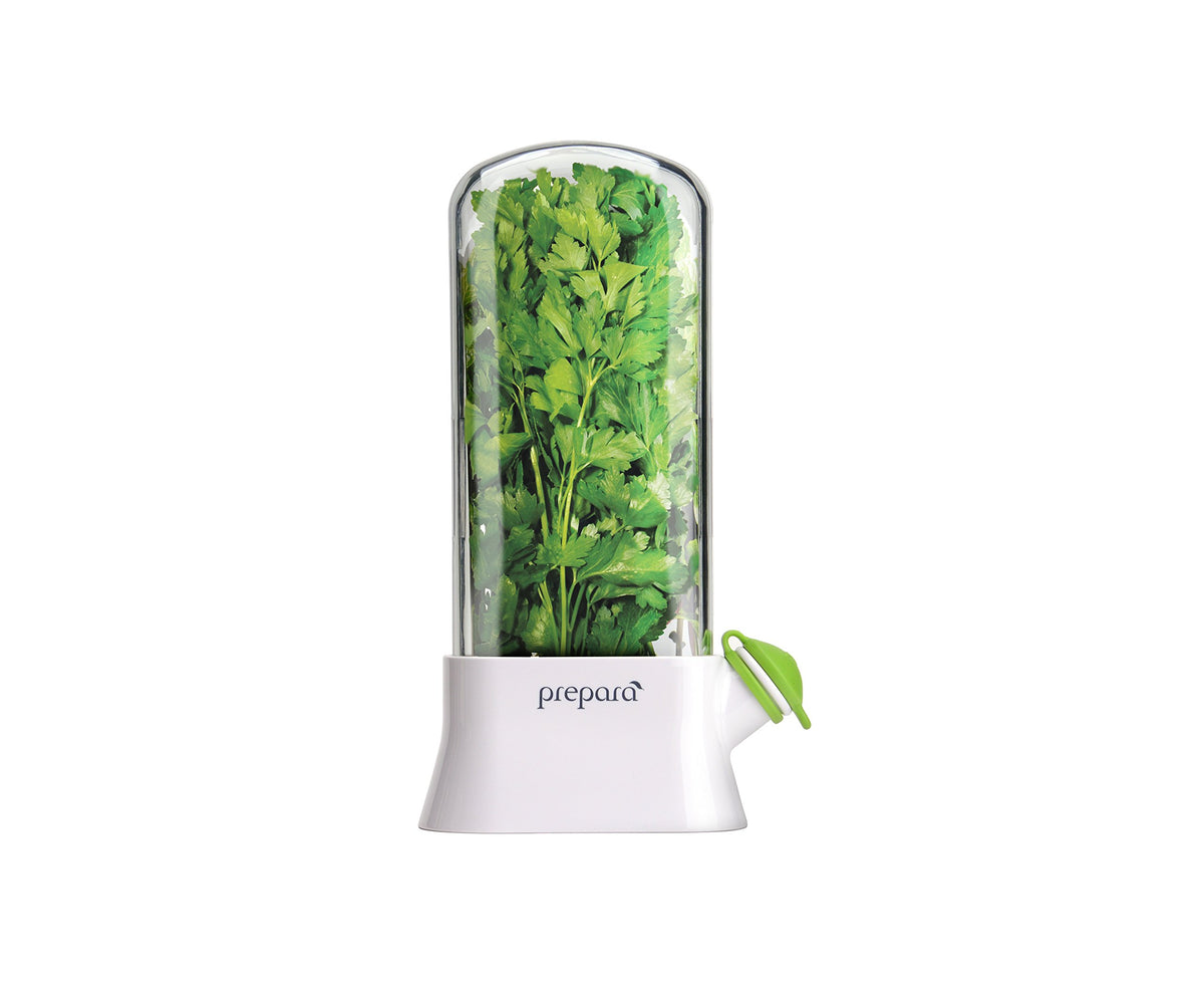 Prepara Herb Savor Eco Fresh Herb Keeper, White/Green
